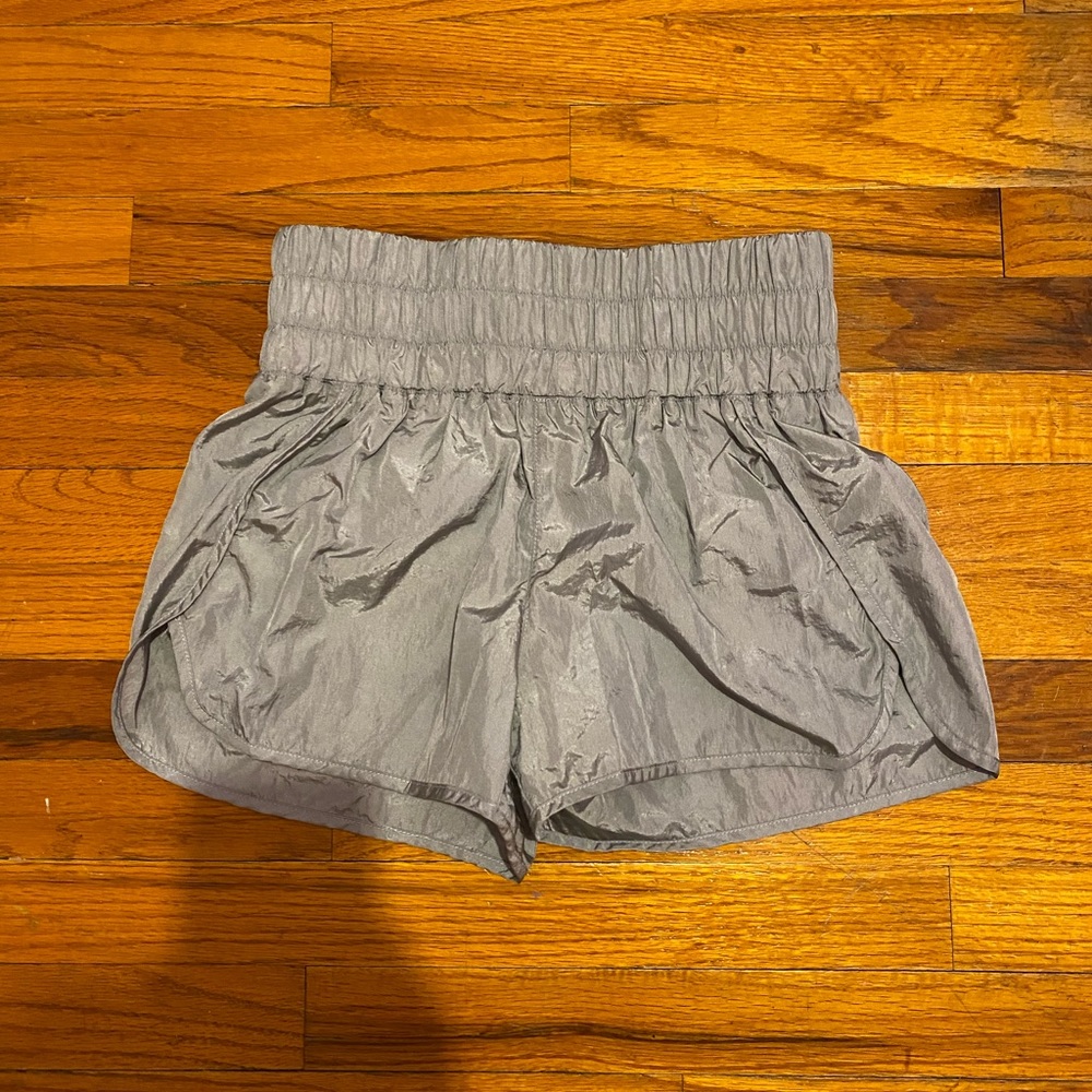 High waisted shorts, Amazon, size S, Grey/shiny